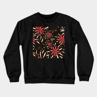 Floral Pattern Crewneck Sweatshirt